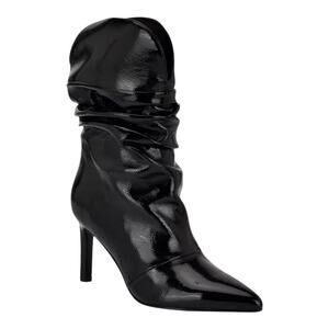 Guess Women's Narissa Pointy Toe Western Heeled Scrunch Boots Black Size 7